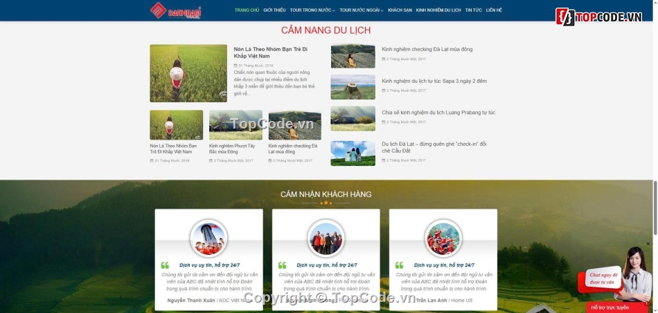 Website du lịch,Web dịch vụ,tối ưu,chuẩn seo